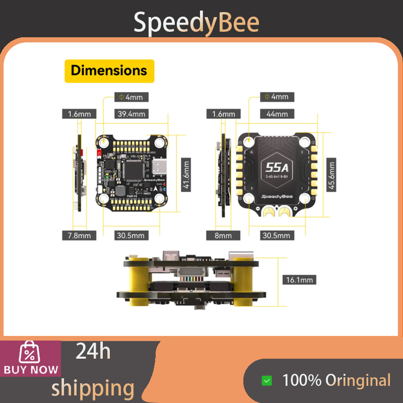 SpeedyBee F405 V4 BLS 55A 30x3 - đánh giá và giá Speedybee F405 V4 Bls 55A Stack